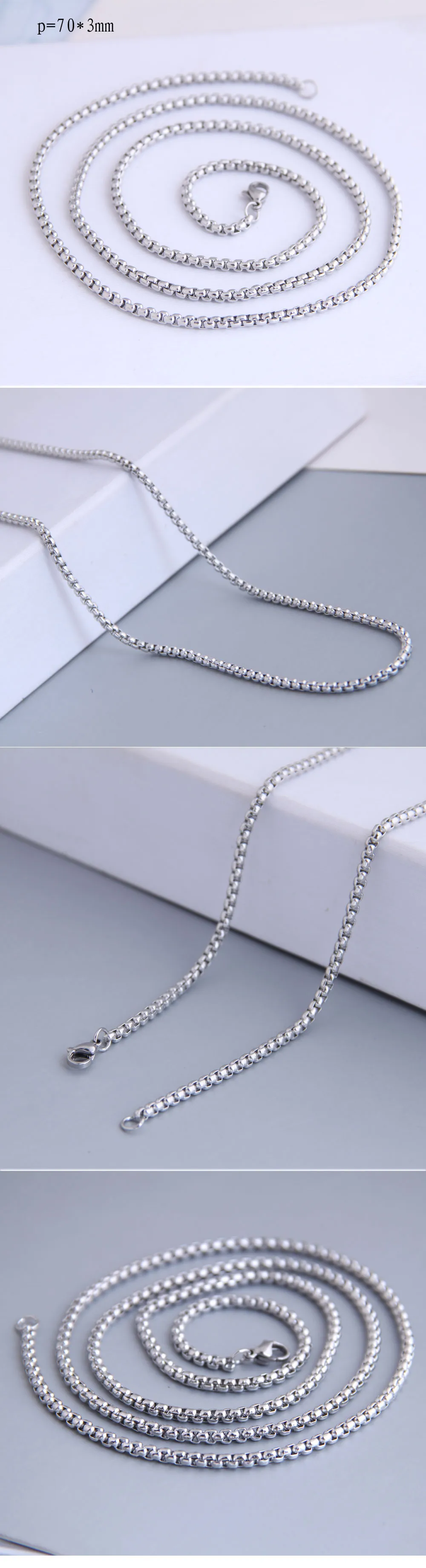 Fashion Stainless Steel Corn Chain Distribution Chain Men's Necklace Distribution Chain Wholesale Nihaowholesale display picture 1
