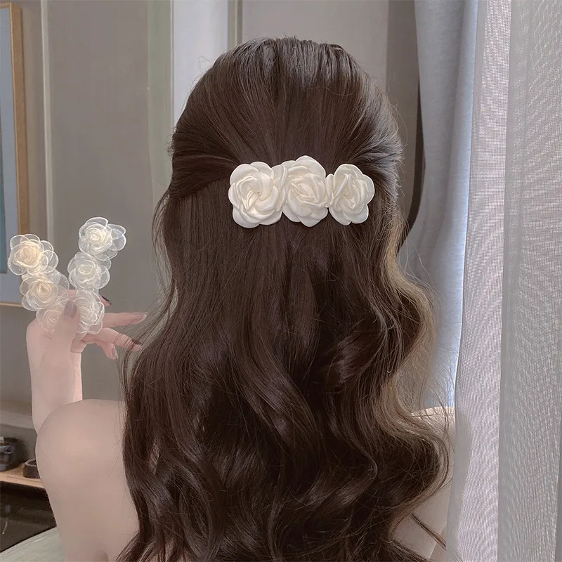Camellia Hair Clip Korean Personality Flower Hair Accessories display picture 2