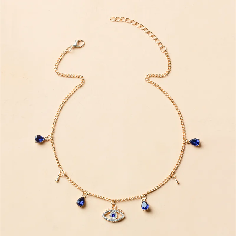 Fashion Rhinestone Eye Necklace display picture 4