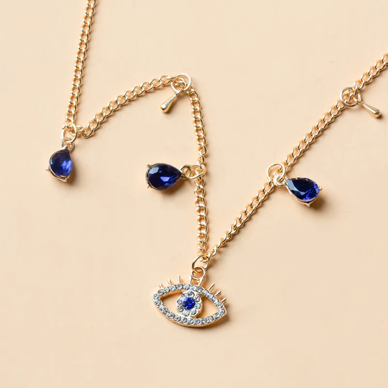 Fashion Rhinestone Eye Necklace display picture 5