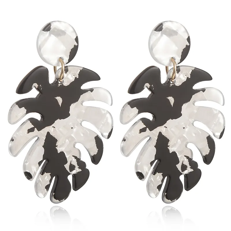 Novelty Leaves Resin Drop Earrings display picture 7