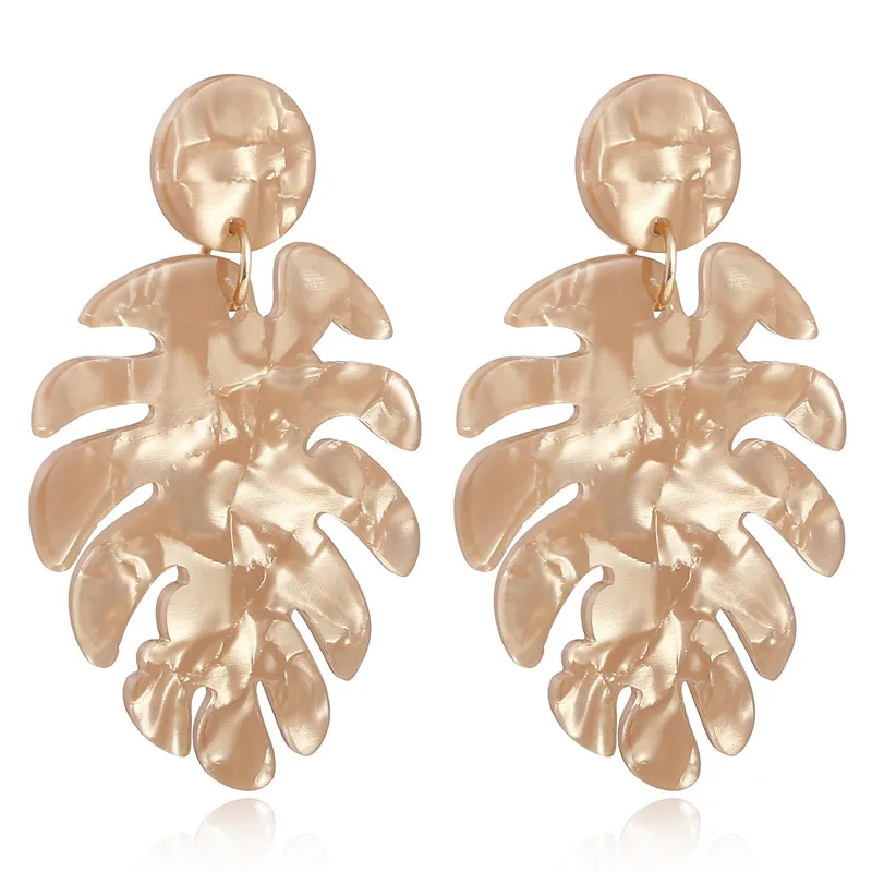 Novelty Leaves Resin Drop Earrings display picture 10