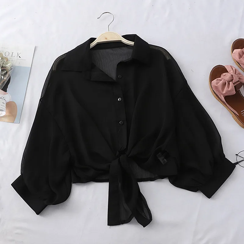 Fashion Simple Chiffon Shawl Cardigan Outer Jacket display picture 5