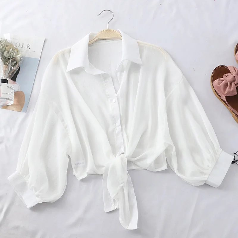 Fashion Simple Chiffon Shawl Cardigan Outer Jacket display picture 6