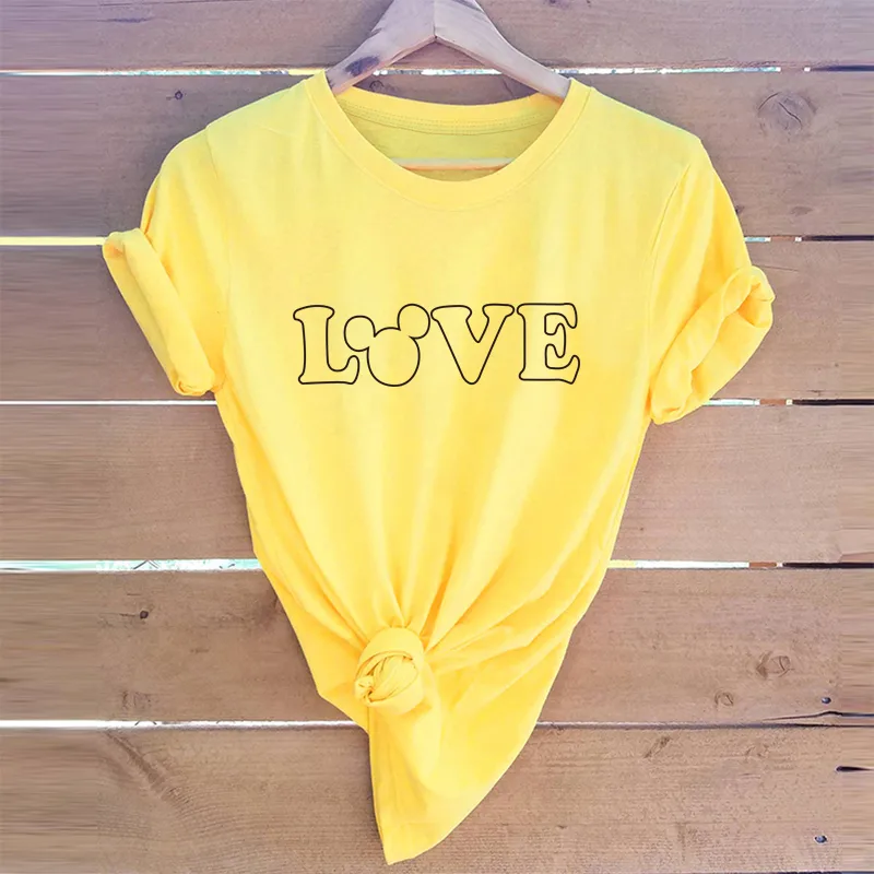 Fashion New Style Hollow Love Printed Casual Short-sleeved T-shirt display picture 2