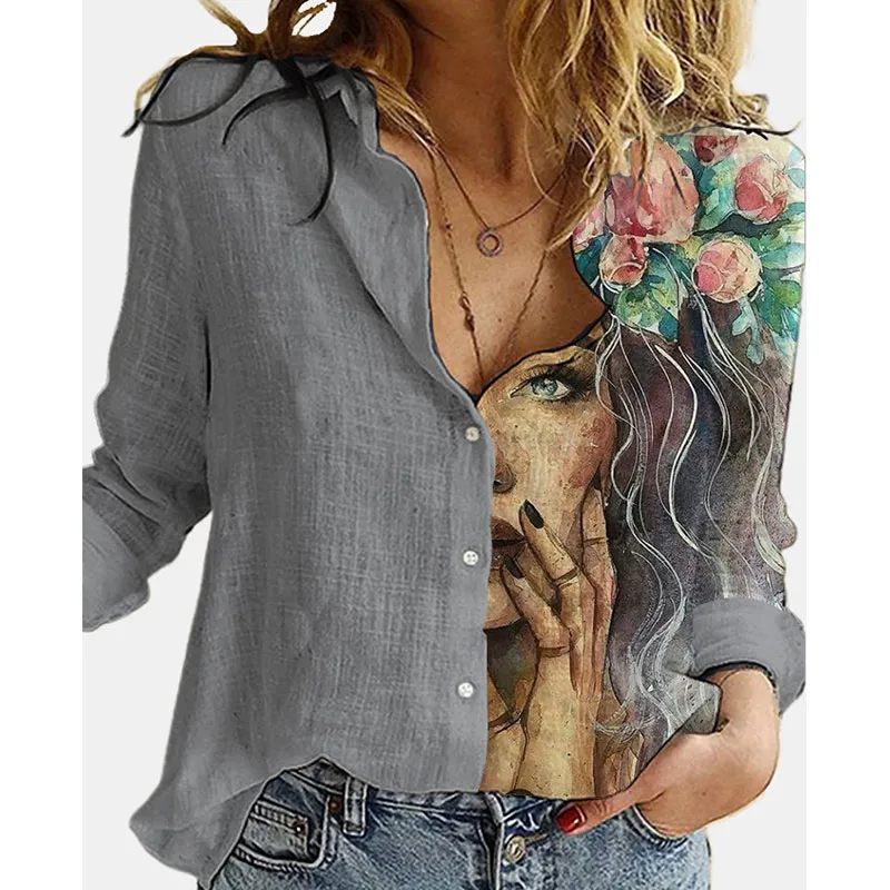 Blouses Chinoiserie Flower display picture 2