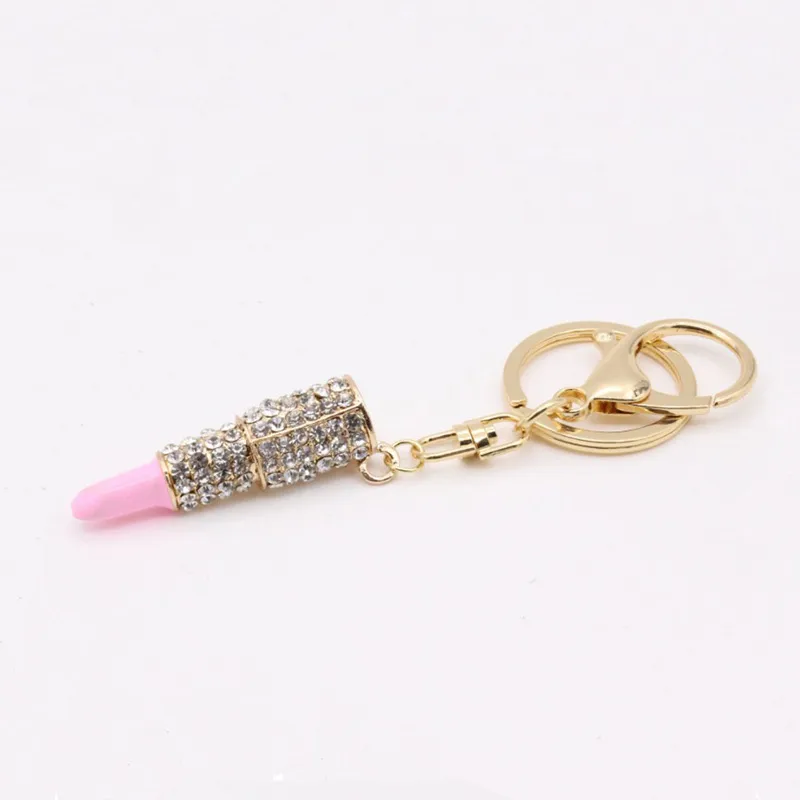 Rhinestone Drip Lipstick Keychain display picture 6