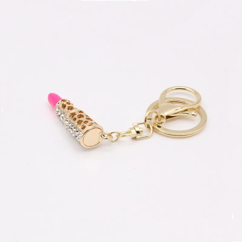 Rhinestone Drip Lipstick Keychain display picture 7
