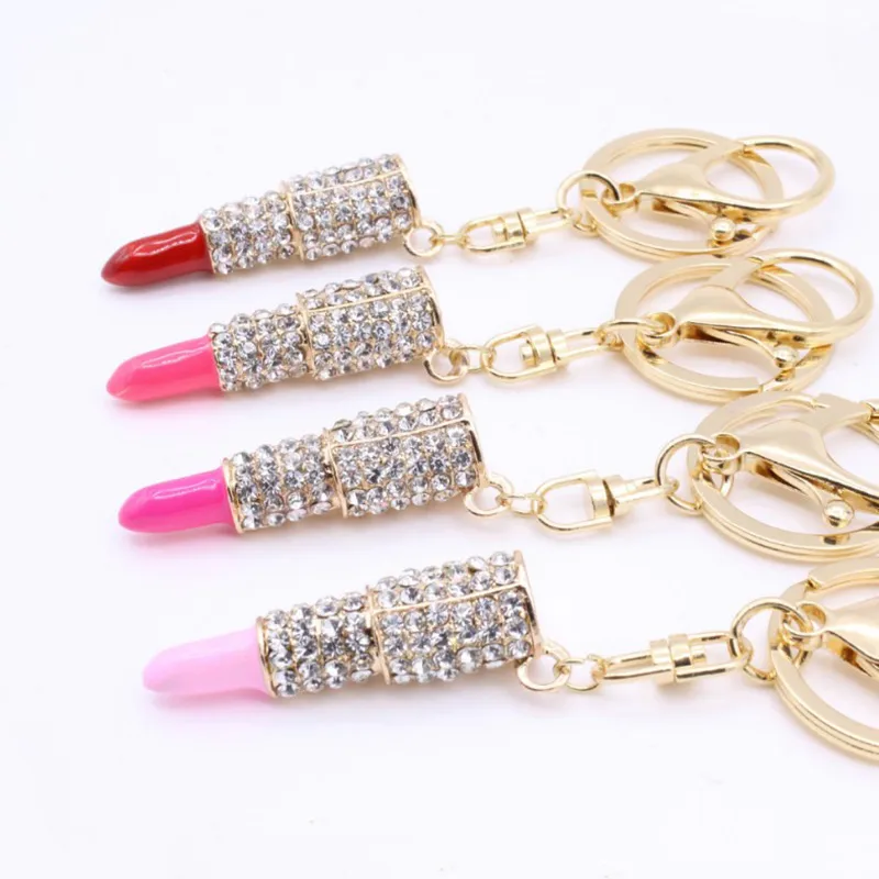 Rhinestone Drip Lipstick Keychain display picture 10