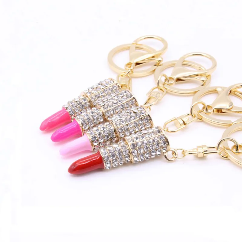 Rhinestone Drip Lipstick Keychain display picture 11