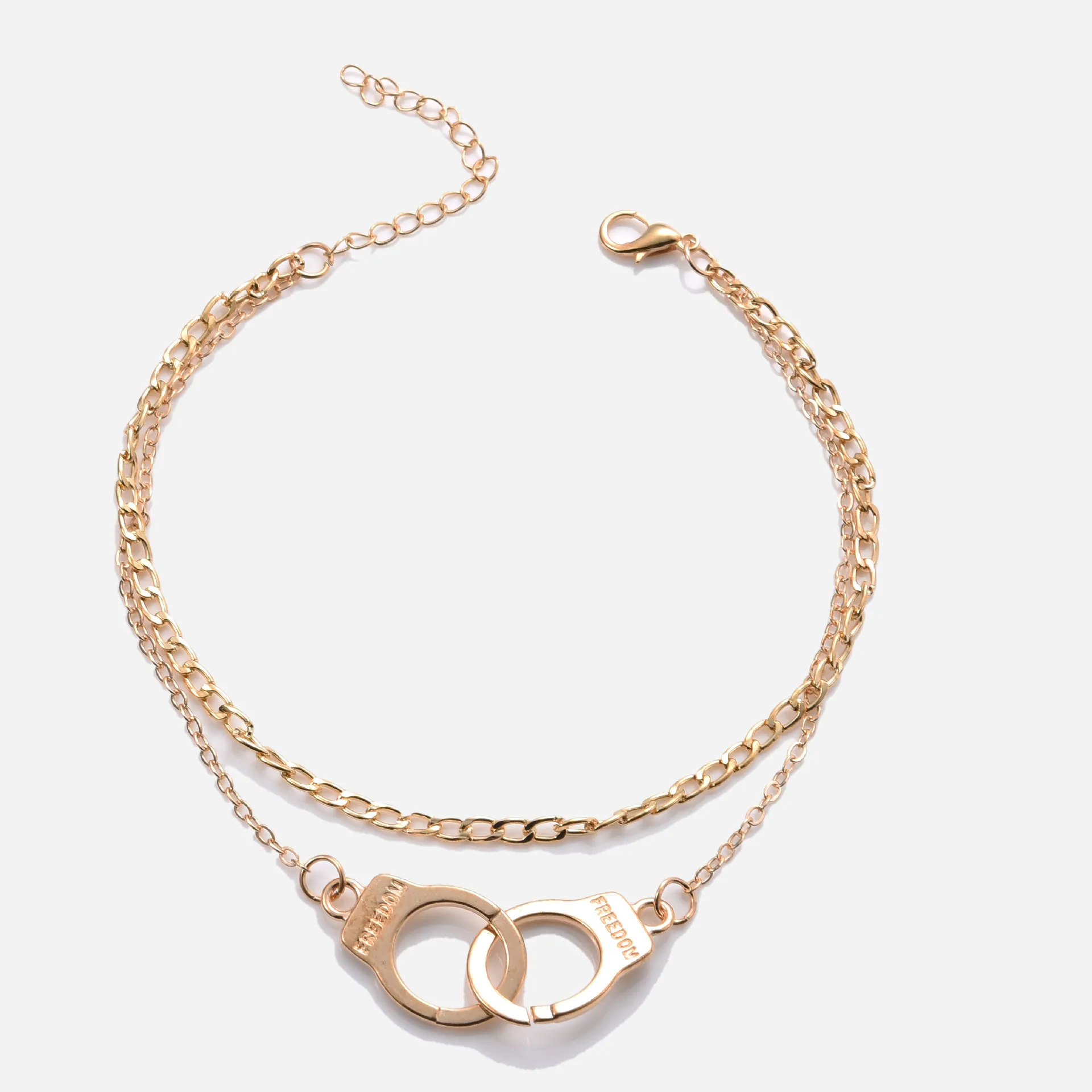 Vintage Style Geometric Alloy Chain Anklet 1 Piece display picture 3