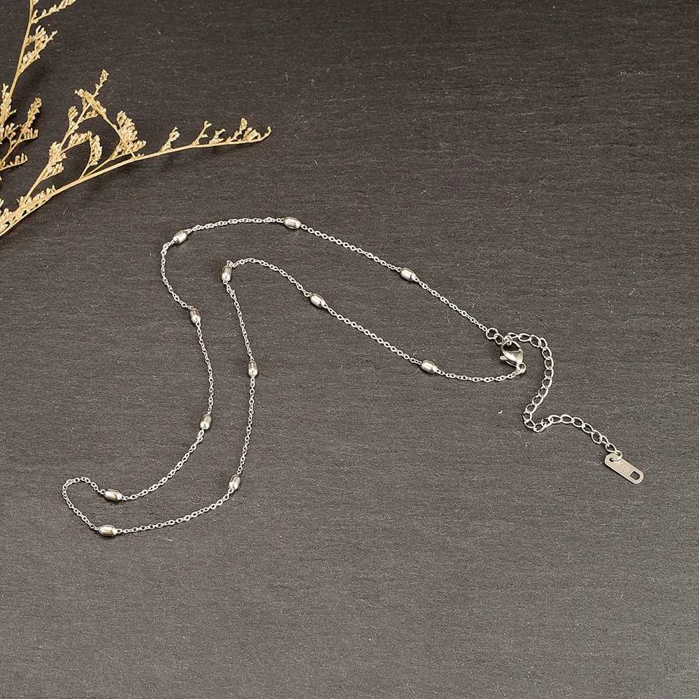 Wholesale Jewelry Simple Style Geometric 304 Stainless Steel Titanium Steel 18K Gold Plated Plating Necklace display picture 6