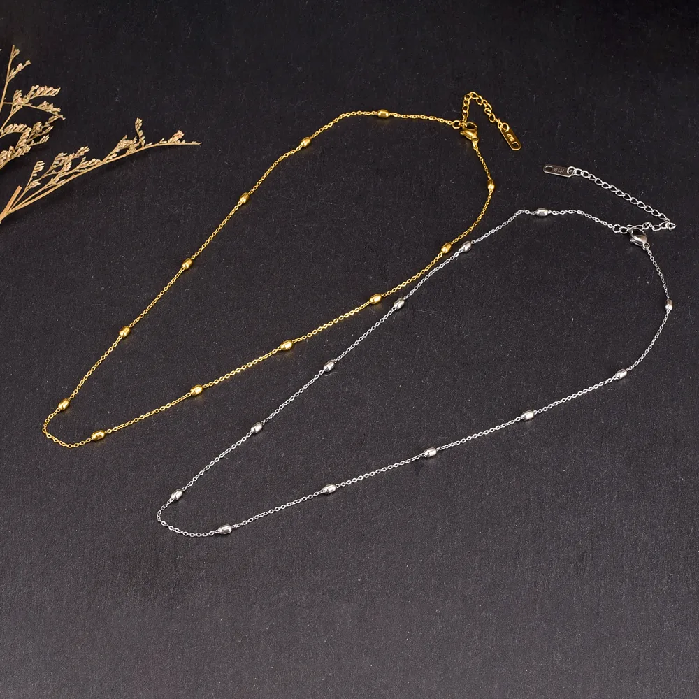 Wholesale Jewelry Simple Style Geometric 304 Stainless Steel Titanium Steel 18K Gold Plated Plating Necklace display picture 8