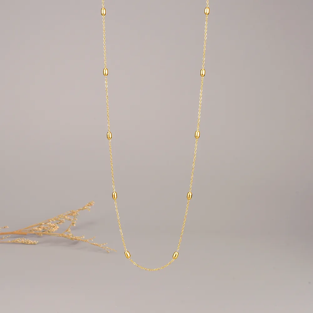 Wholesale Jewelry Simple Style Geometric 304 Stainless Steel Titanium Steel 18K Gold Plated Plating Necklace display picture 7