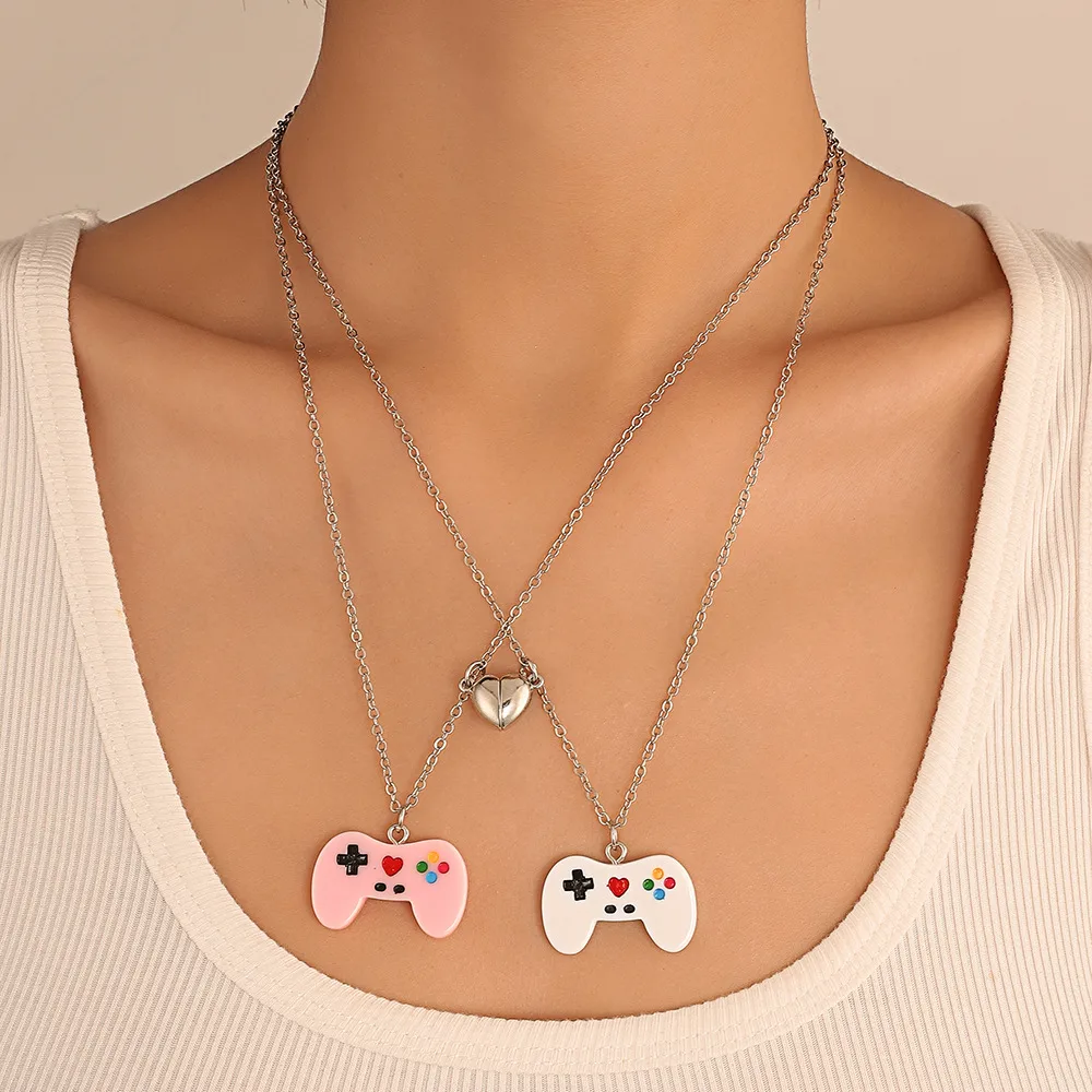 Funny Game Console Resin Plating Pendant Necklace 2 Piece Set display picture 1