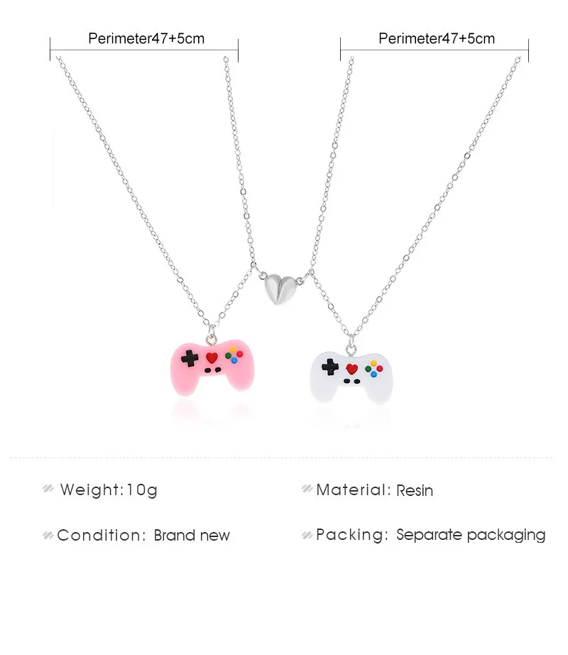 Funny Game Console Resin Plating Pendant Necklace 2 Piece Set display picture 2