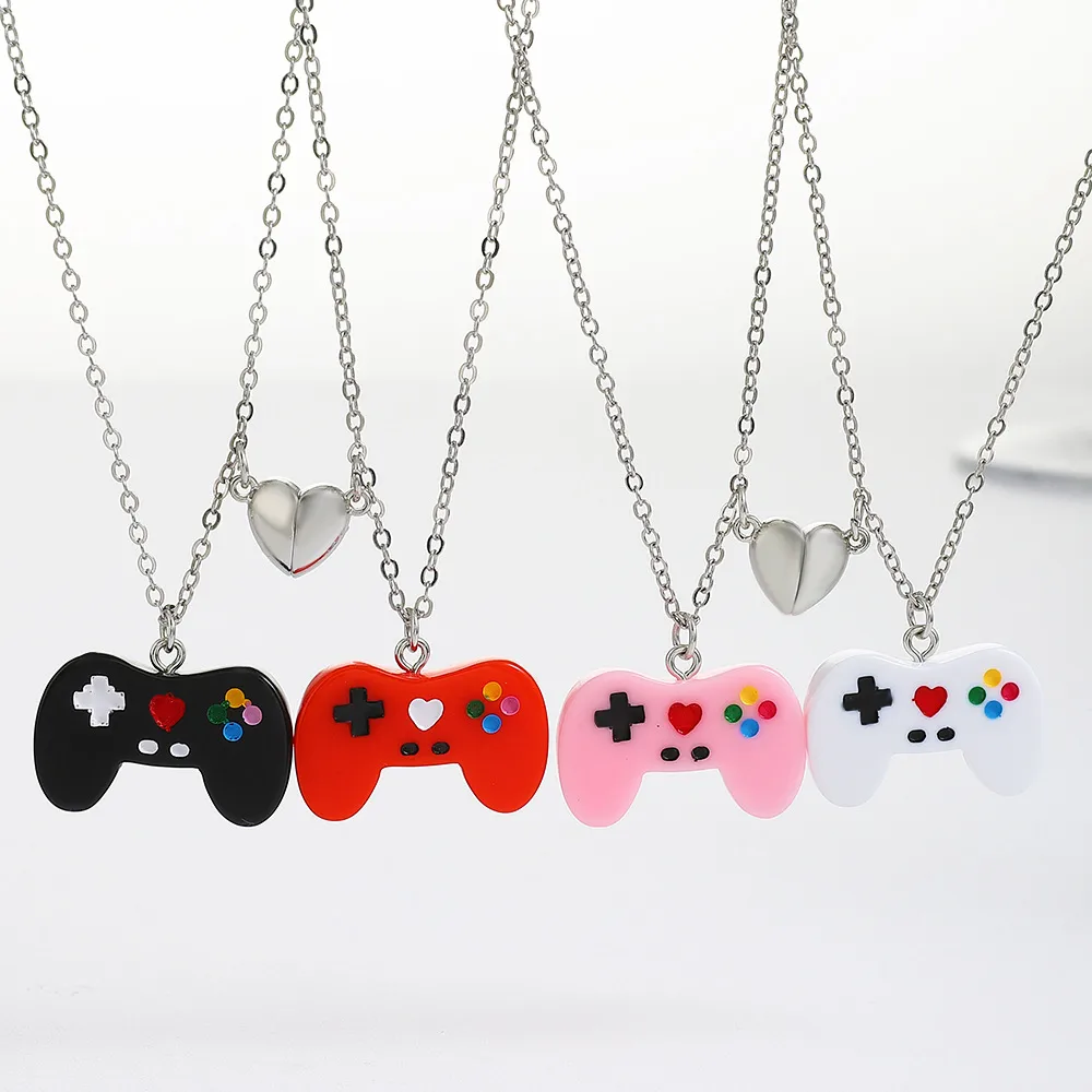 Funny Game Console Resin Plating Pendant Necklace 2 Piece Set display picture 3