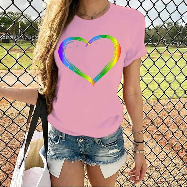 Women's T-shirt Short Sleeve T-shirts Printing Streetwear Printing display picture 2