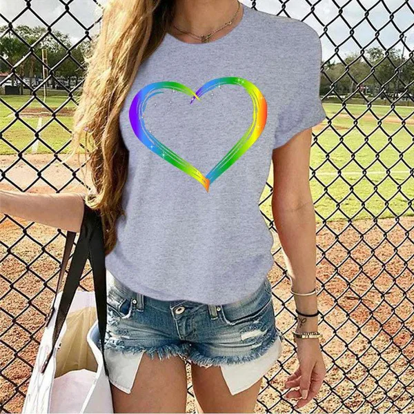 Women's T-shirt Short Sleeve T-shirts Printing Streetwear Printing display picture 4