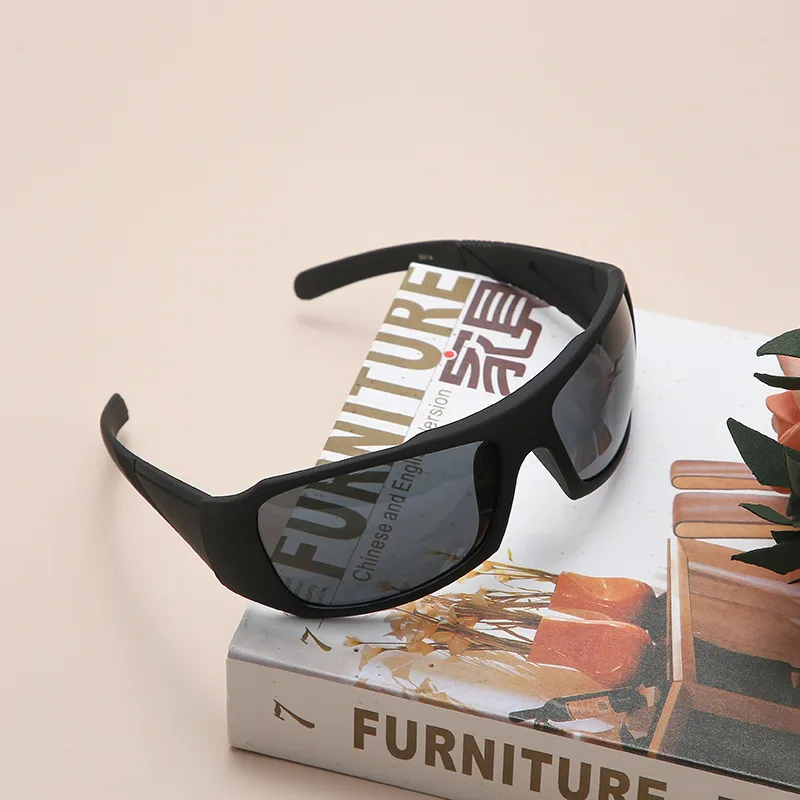 Unisex Sports Solid Color Resin Square Sunglasses display picture 2