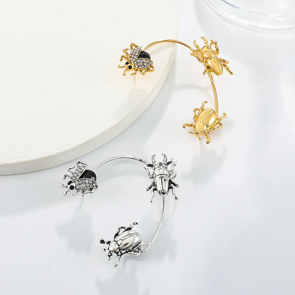 Exaggerated Insect Alloy Plating Rhinestone Ear Hook display picture 4