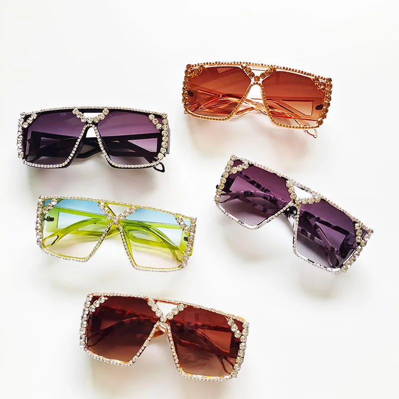 Unisex Fashion Geometric Pc Square Diamond Sunglasses display picture 1