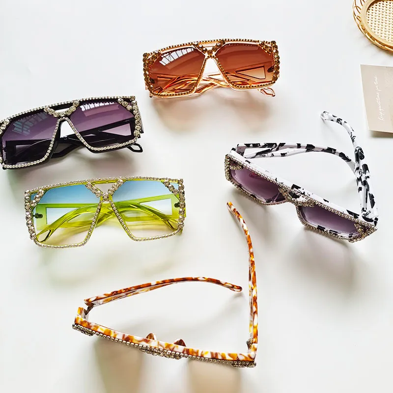 Unisex Fashion Geometric Pc Square Diamond Sunglasses display picture 5