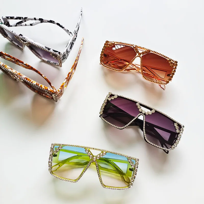 Unisex Fashion Geometric Pc Square Diamond Sunglasses display picture 6