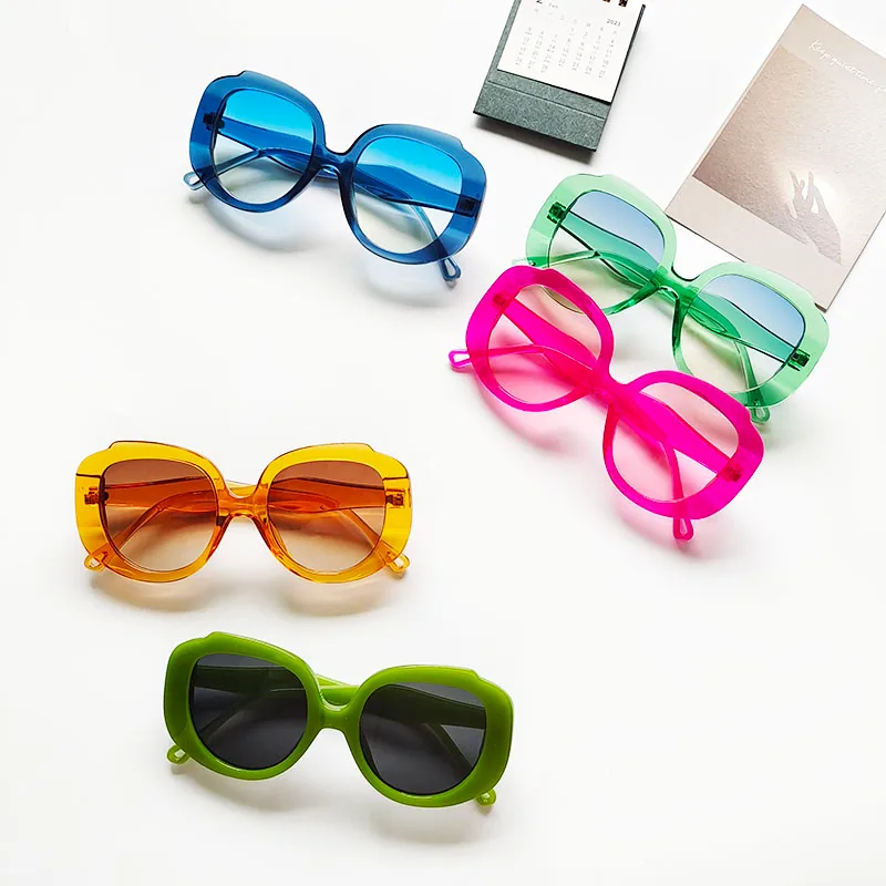 Casual Geometric Uv400 Resin Oval Frame Full Frame Women's Sunglasses display picture 1
