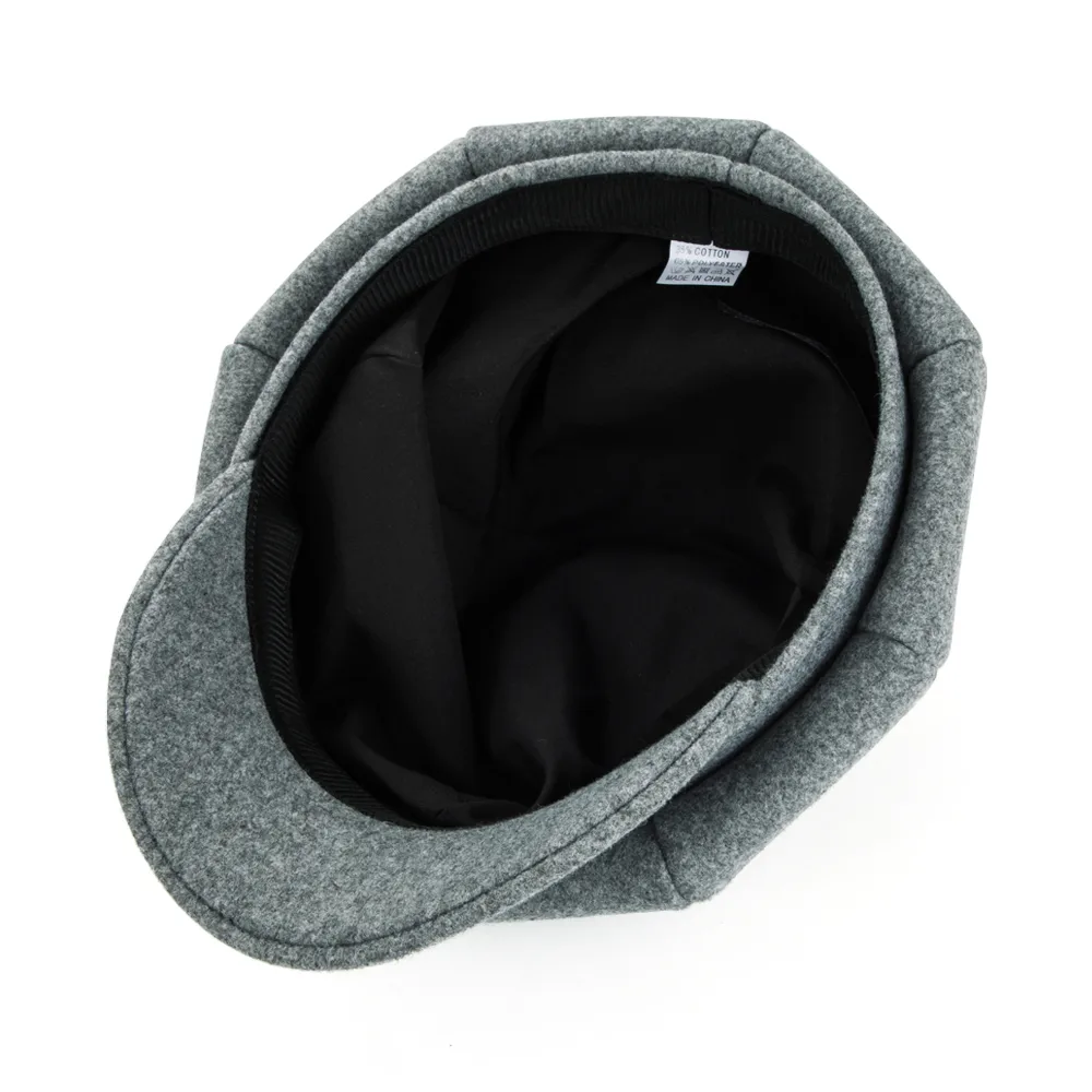 Women's Simple Style Solid Color Patchwork Curved Eaves Beret Hat display picture 4