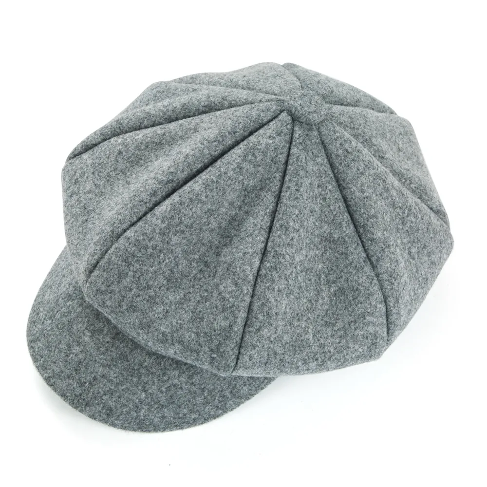 Women's Simple Style Solid Color Patchwork Curved Eaves Beret Hat display picture 3