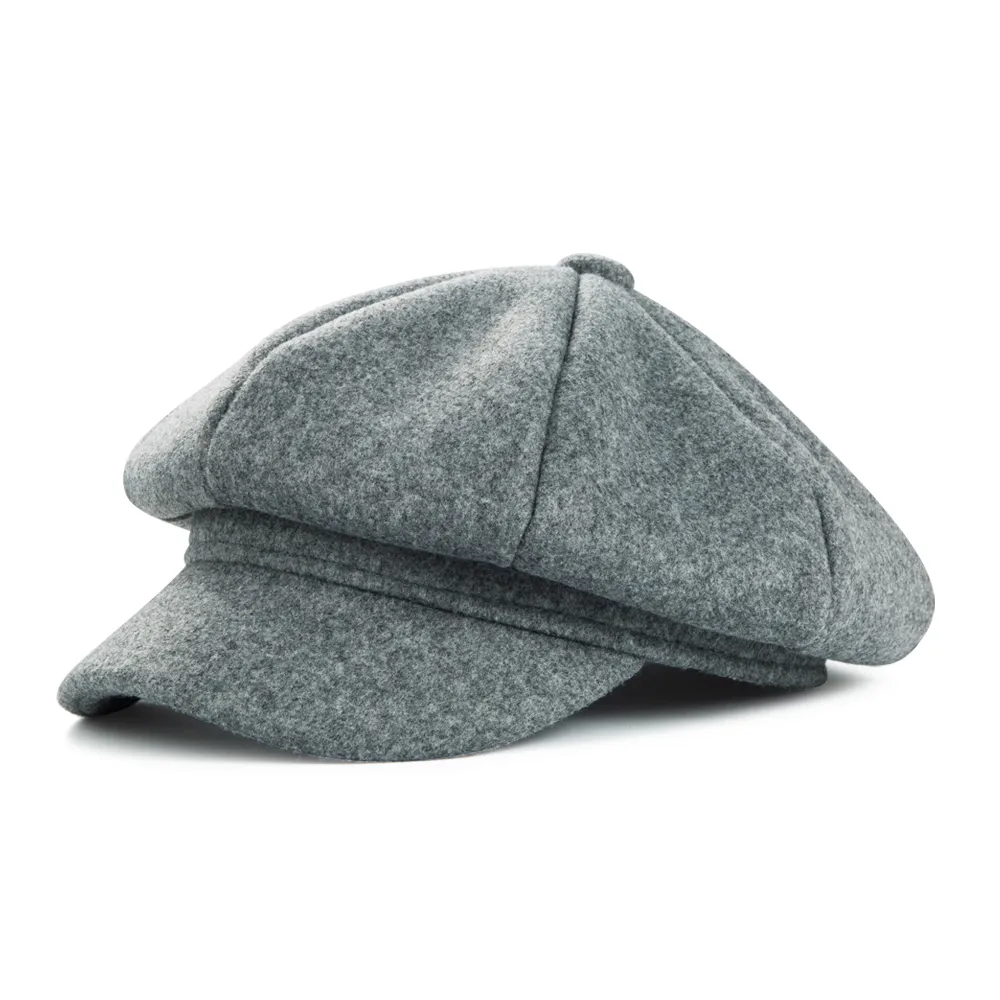 Women's Simple Style Solid Color Patchwork Curved Eaves Beret Hat display picture 7