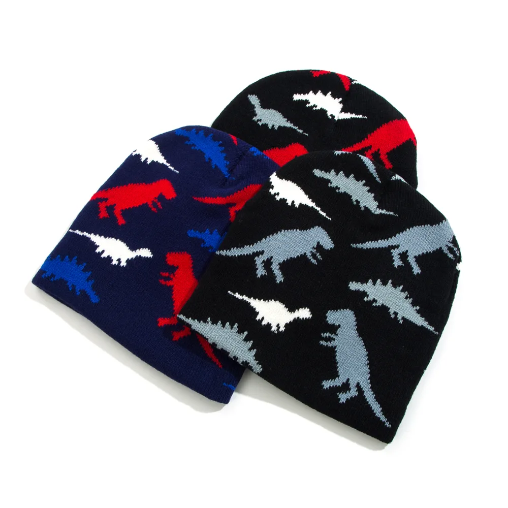 Children Unisex Simple Style Dinosaur Crochet Lace Wool Cap display picture 1