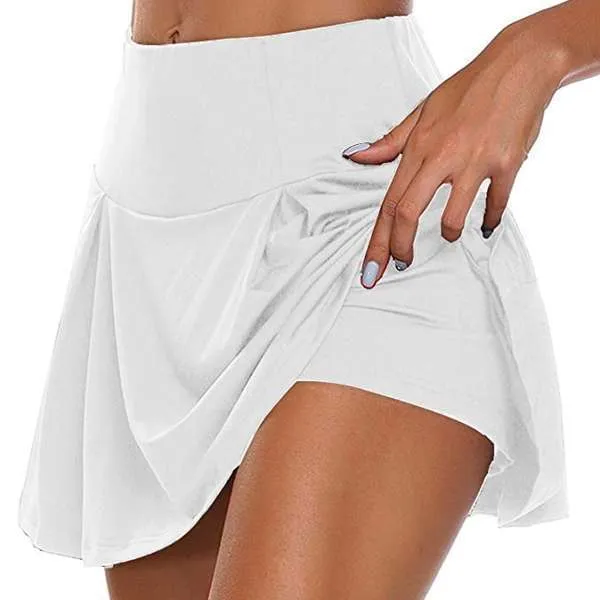 Explosions Basic Summer Women's Solid Color Fake Two-piece Leggings Shorts In Stock display picture 2