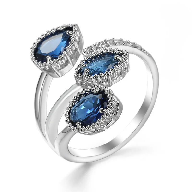 Shiny Water Droplets Copper Women's Rings display picture 3
