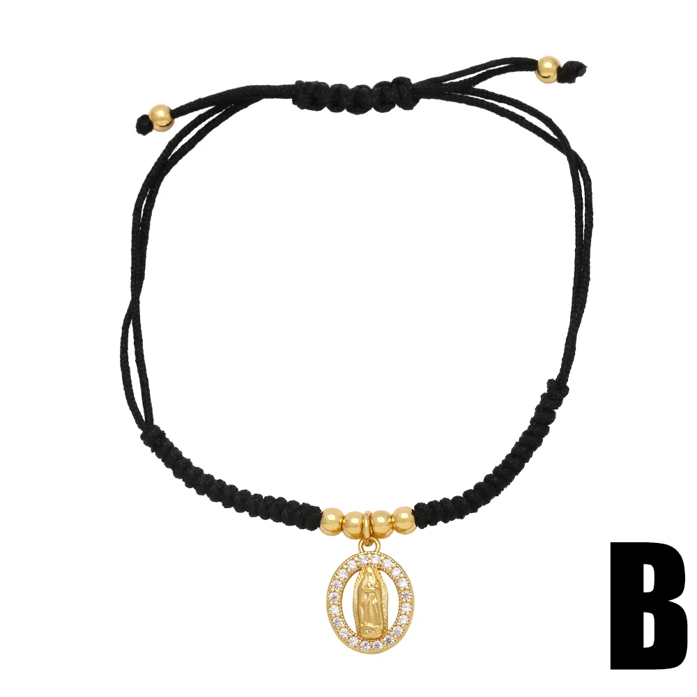 Simple Style Eye Rope Copper Plating Inlay Zircon 18k Gold Plated Unisex Bracelets display picture 4
