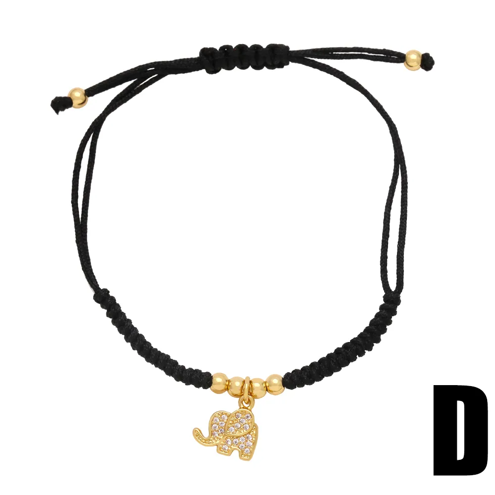 Simple Style Eye Rope Copper Plating Inlay Zircon 18k Gold Plated Unisex Bracelets display picture 5