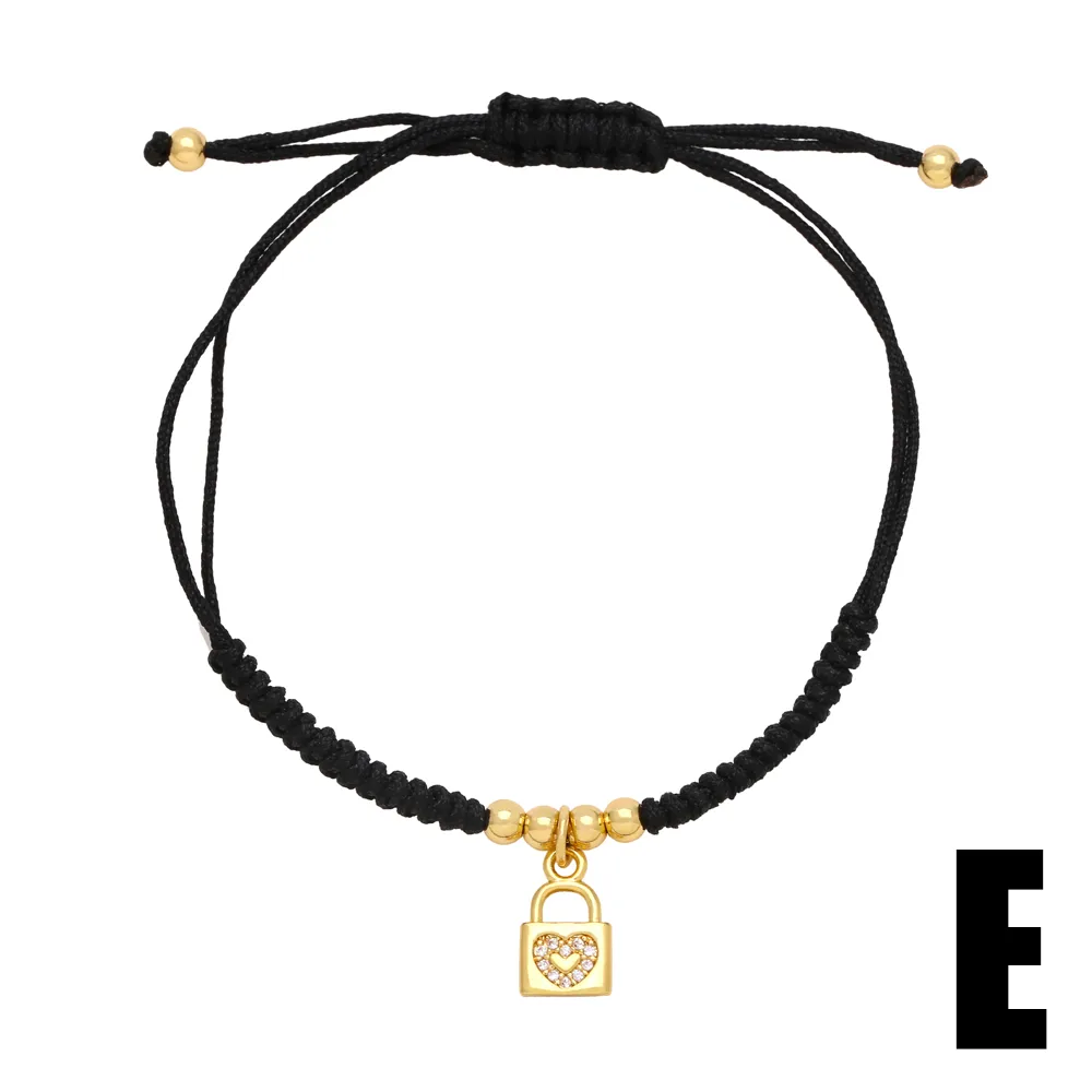 Simple Style Eye Rope Copper Plating Inlay Zircon 18k Gold Plated Unisex Bracelets display picture 6