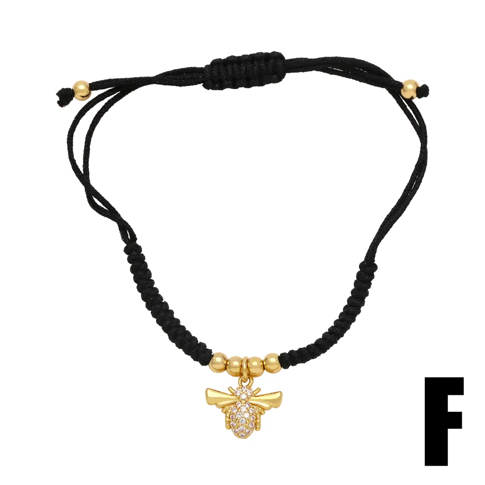 Simple Style Eye Rope Copper Plating Inlay Zircon 18k Gold Plated Unisex Bracelets display picture 7