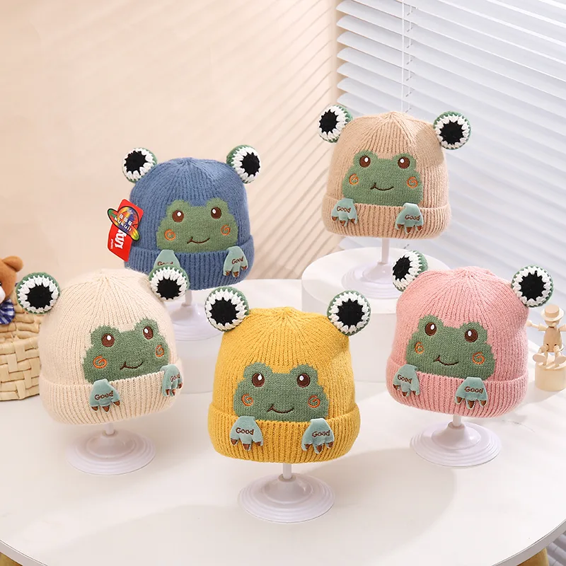 Children Unisex Cartoon Style Cute Frog Wool Cap display picture 1