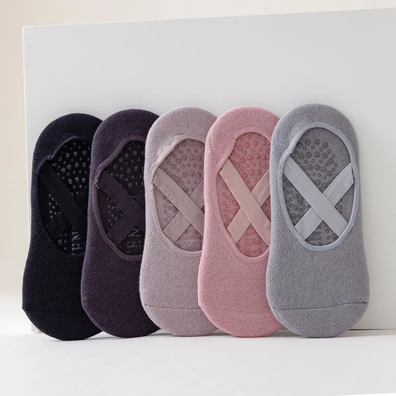 Non-slip Yoga Socks Pilates Socks Women's Floor Professional Sports Strap Spring And Summer Cotton  Foreign Trade Sports Socks display picture 1