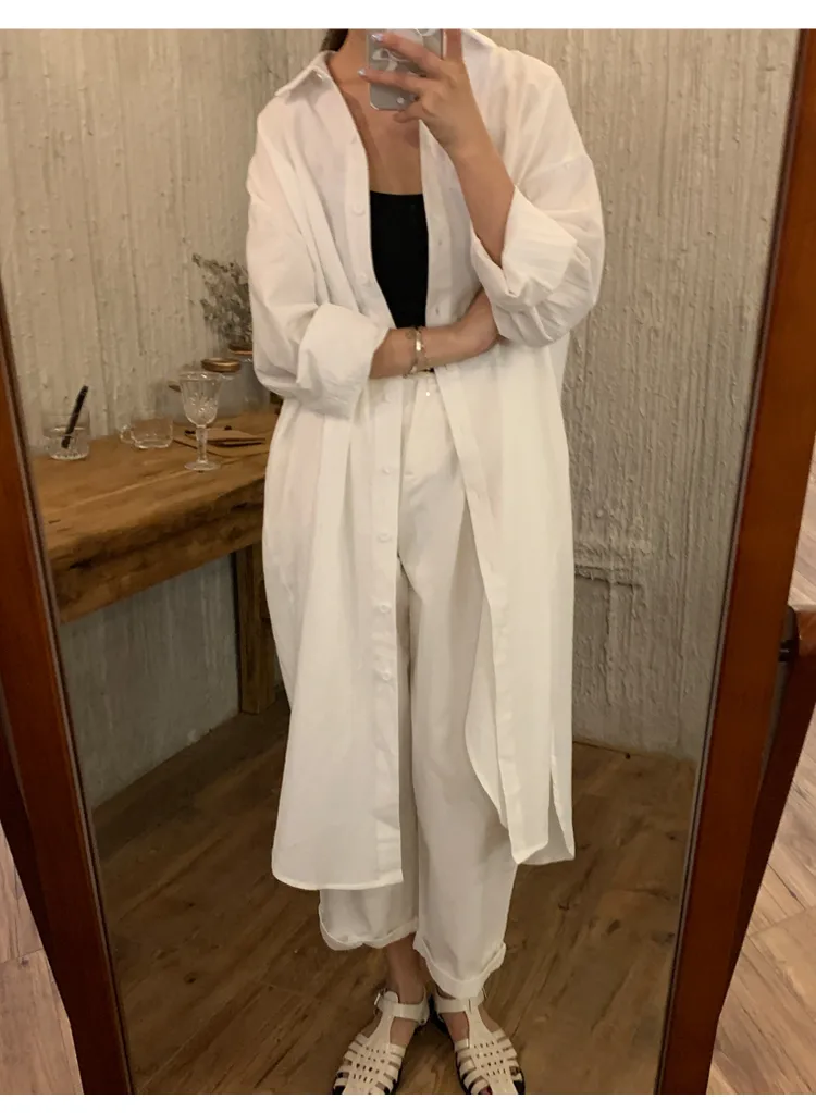 Women's Shirt Dress Casual Turndown Long Sleeve Solid Color Midi Dress Daily display picture 4