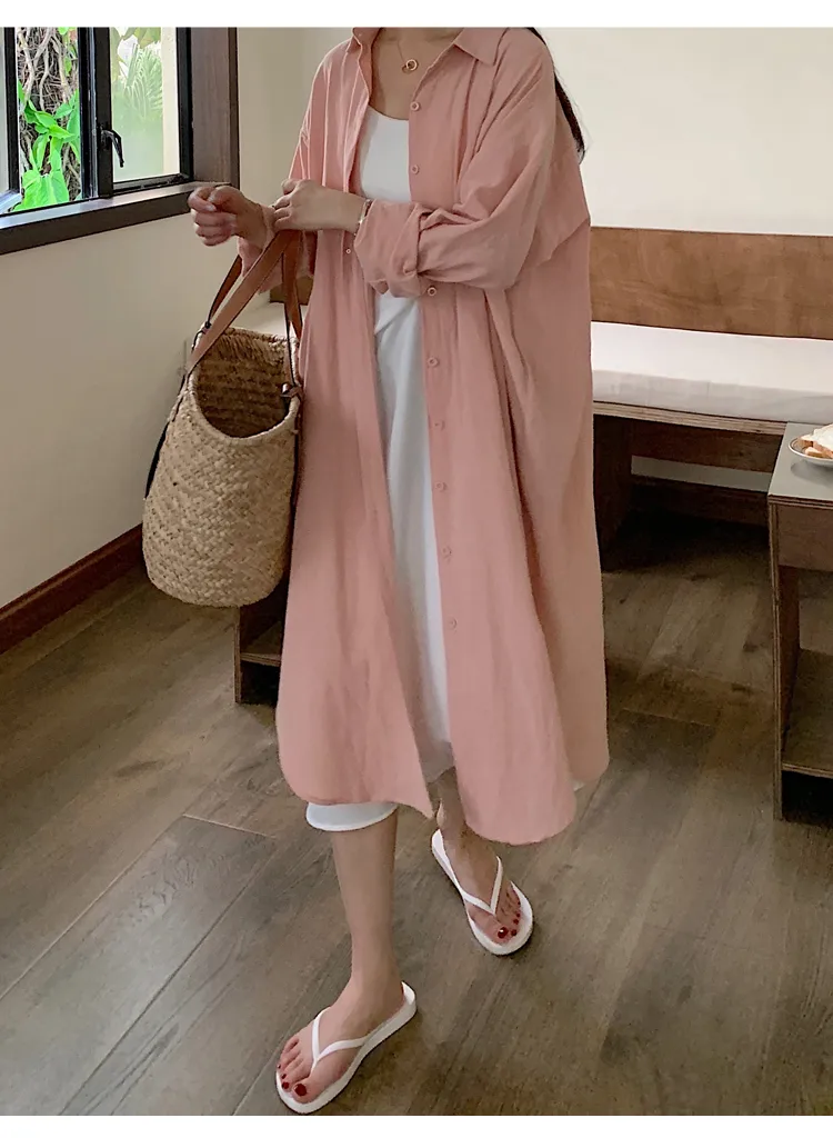 Women's Shirt Dress Casual Turndown Long Sleeve Solid Color Midi Dress Daily display picture 38