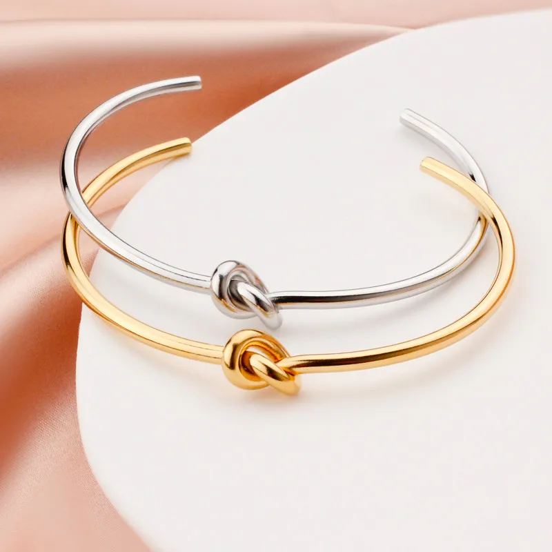 Simple Style C Shape Stainless Steel Titanium Steel Gold Plated Bangle In Bulk display picture 1