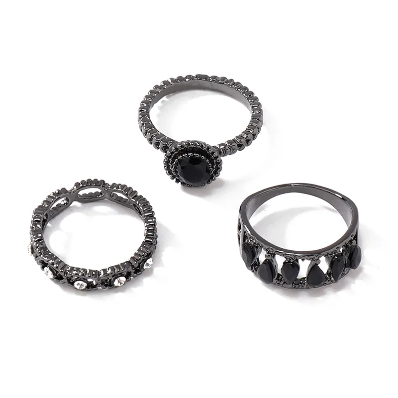 Retro Color Block Silver Plated Turquoise Alloy Wholesale Rings display picture 5