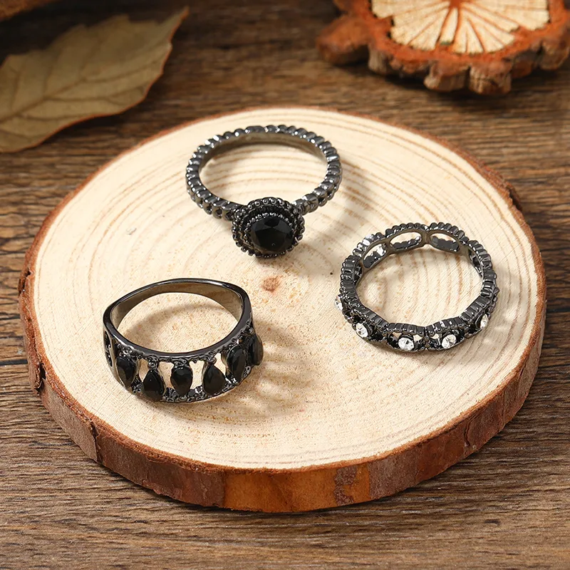 Retro Color Block Silver Plated Turquoise Alloy Wholesale Rings display picture 9