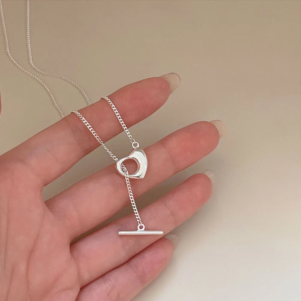 925 Sterling Silver Plating Solid Color Necklace Pendant display picture 2