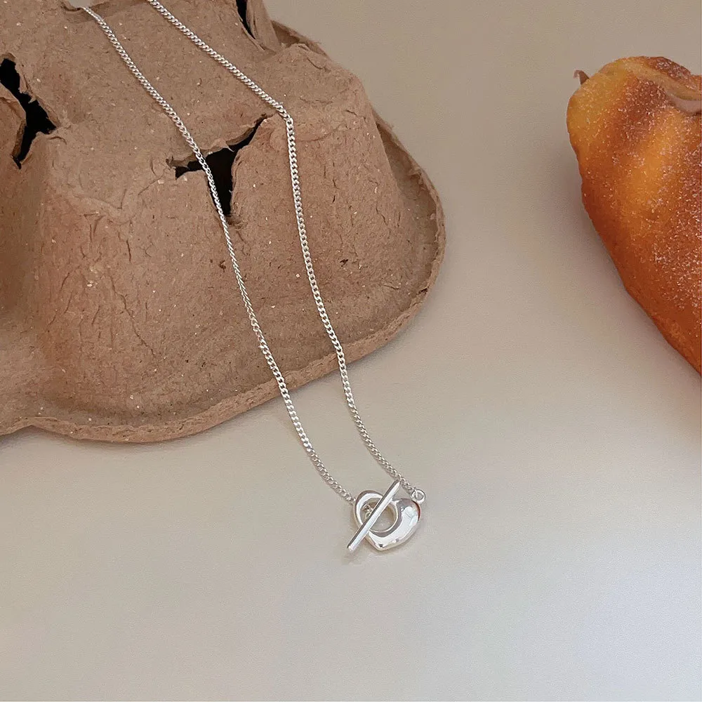 925 Sterling Silver Plating Solid Color Necklace Pendant display picture 4