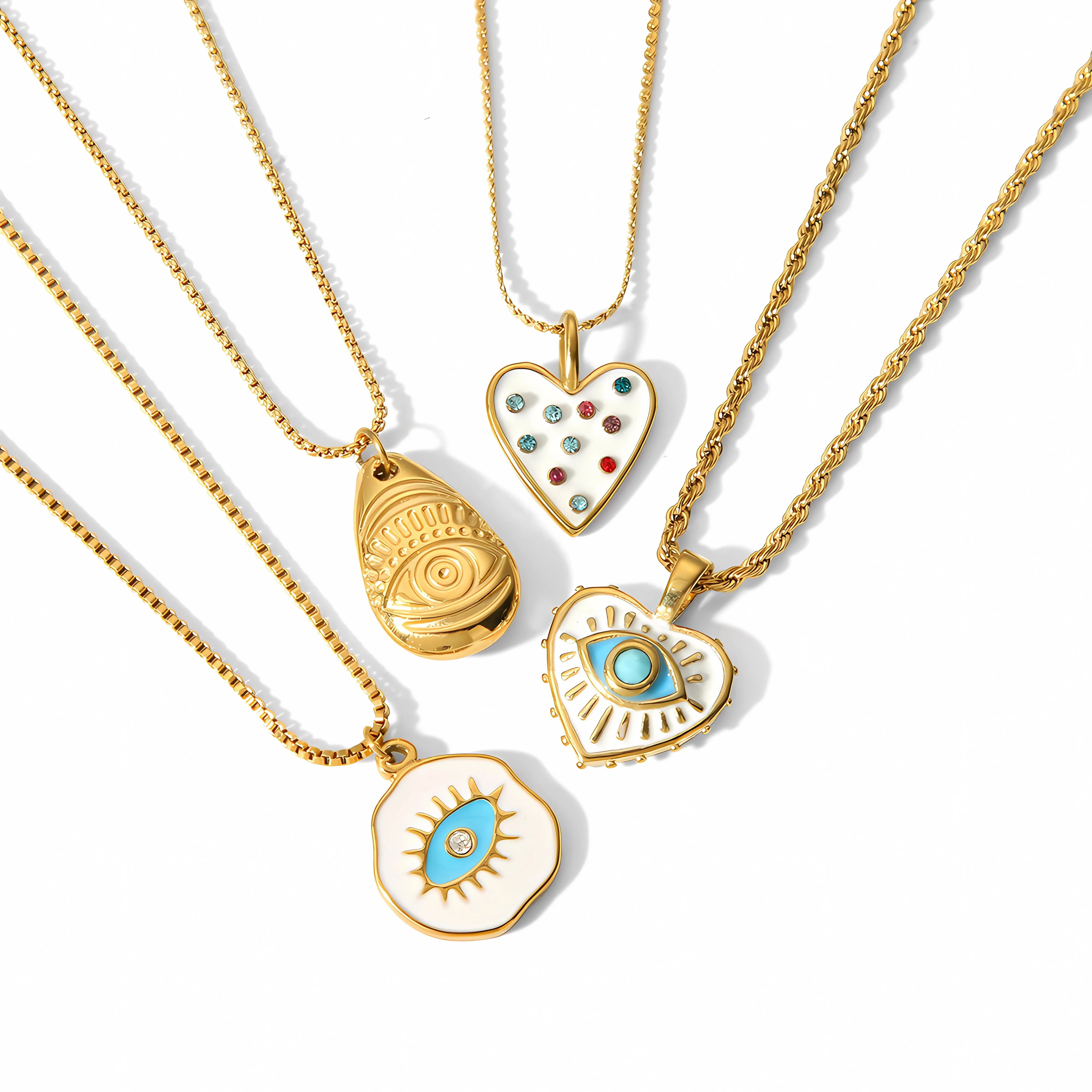 304 Stainless Steel Retro Polishing Plating Inlay Irregular Square Heart Shape Turquoise display picture 4