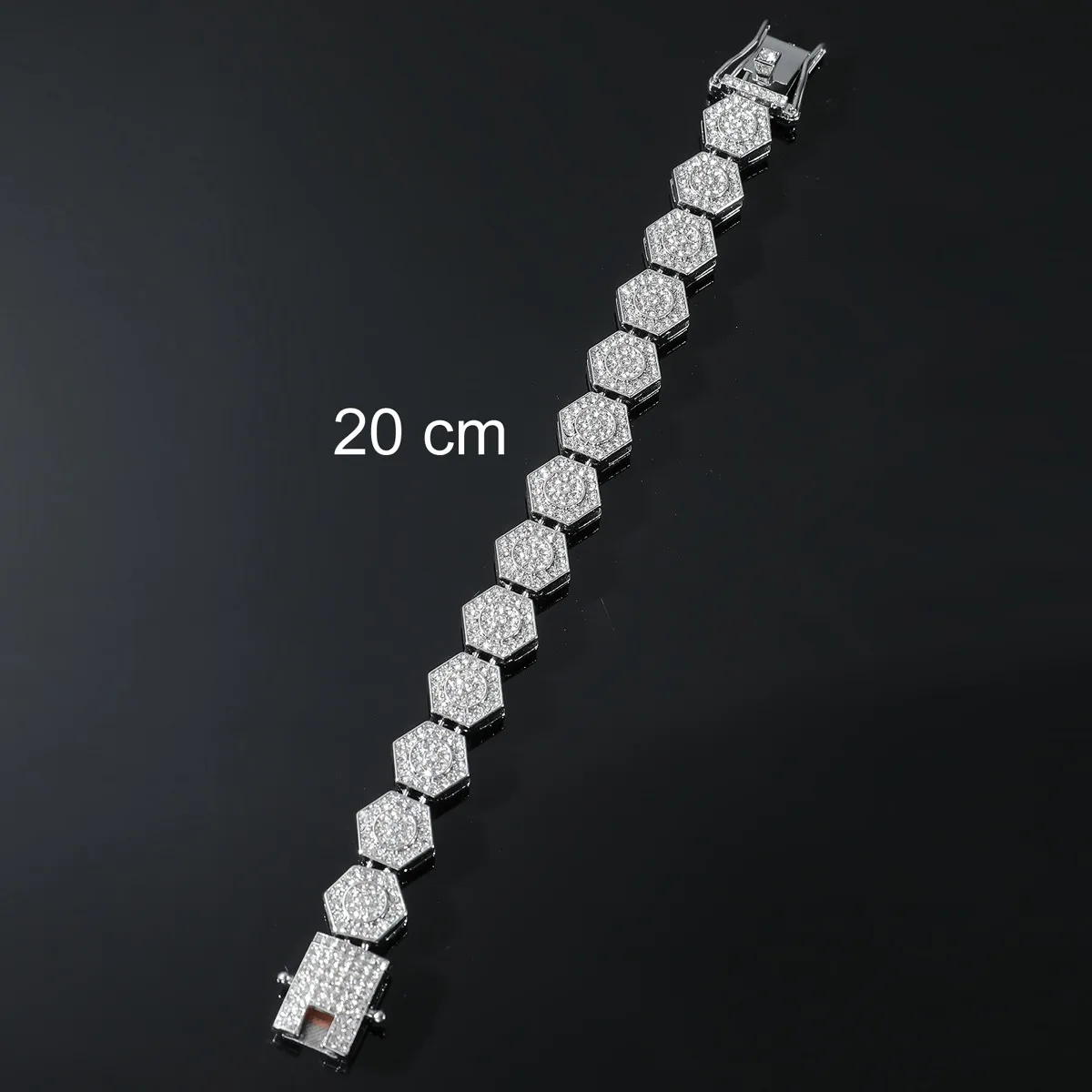 Hip-hop Geometric Alloy Inlay Zircon Men's Bracelets Necklace display picture 3